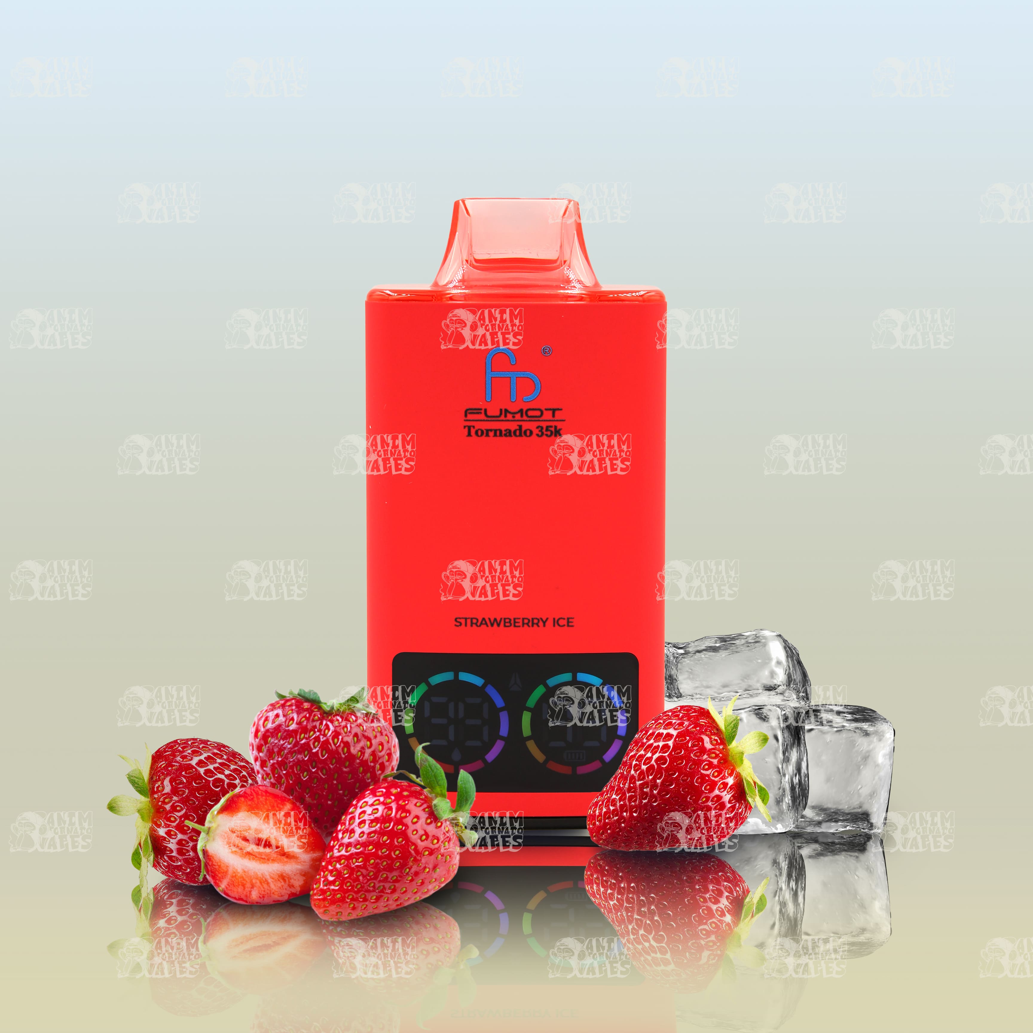 RandM Tornado 35000 Strawberry Ice Einweg-Vape mit 35000 Zügen und Mesh Coil