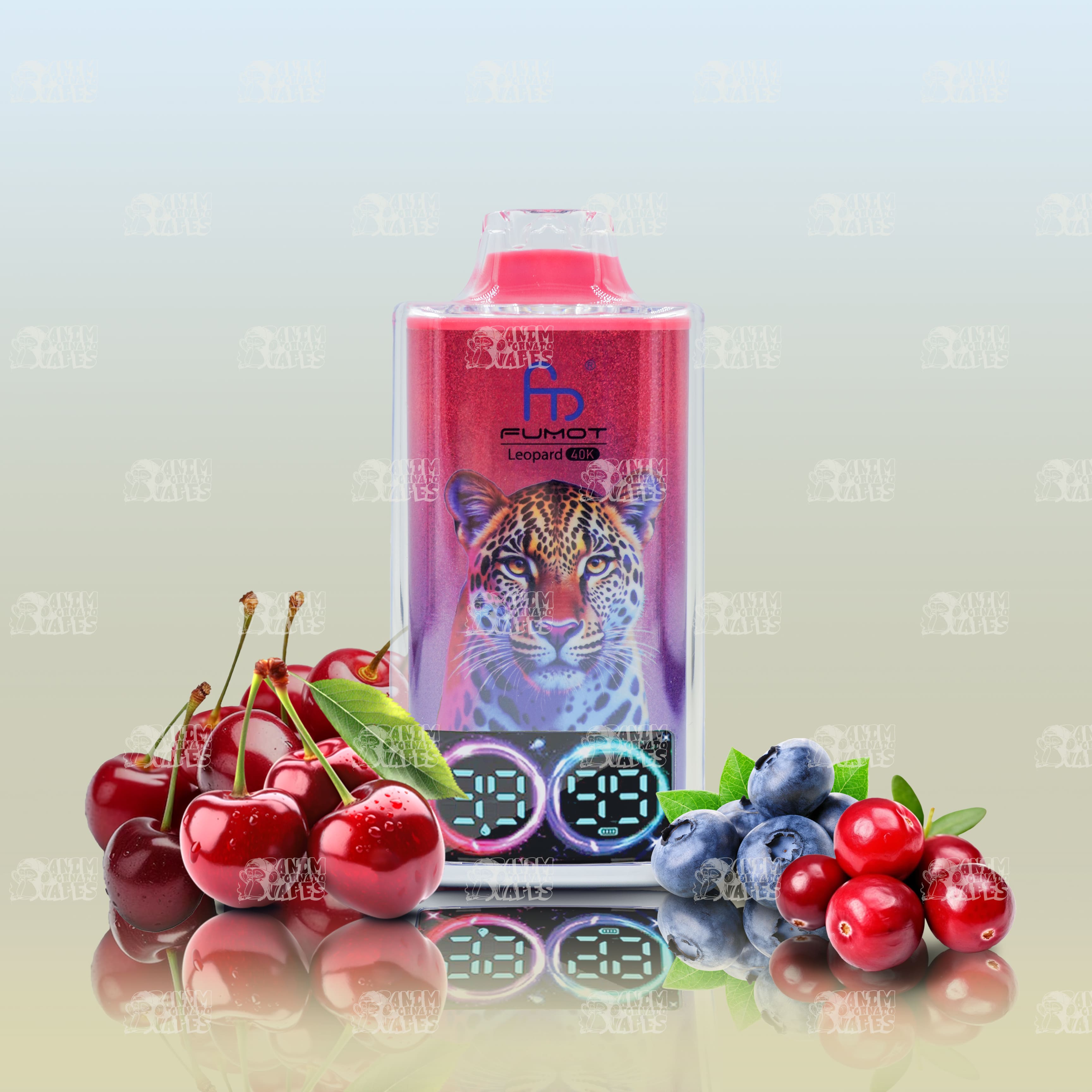 RandM Tornado 40000 Blueberry Cherry Cranberry Einweg-Vape mit 40000 Zügen und Mesh Coil