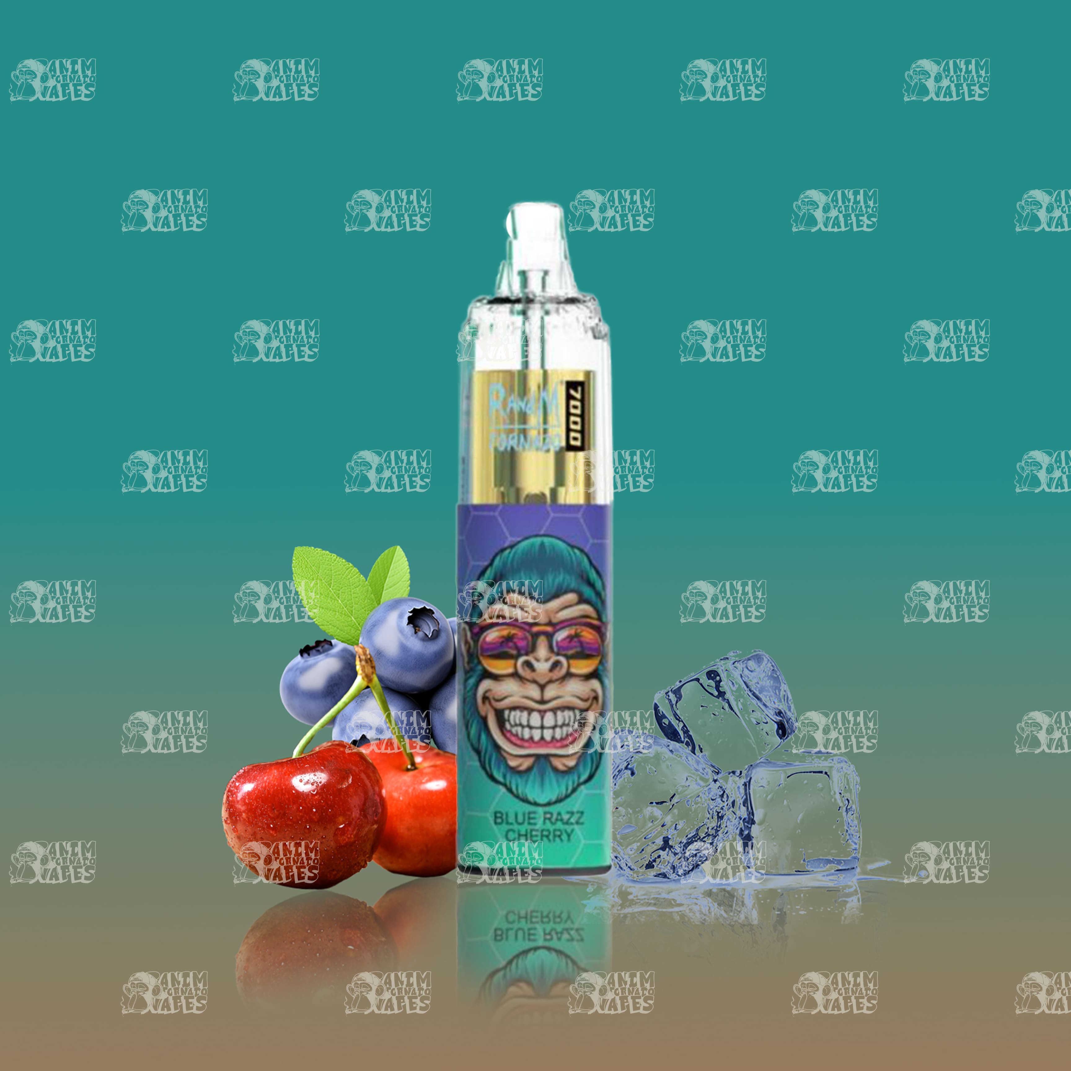 RandM Tornado Vape 7000 Blue Razz Cherry mit Blue-Raspberry-Kirsch-Geschmack