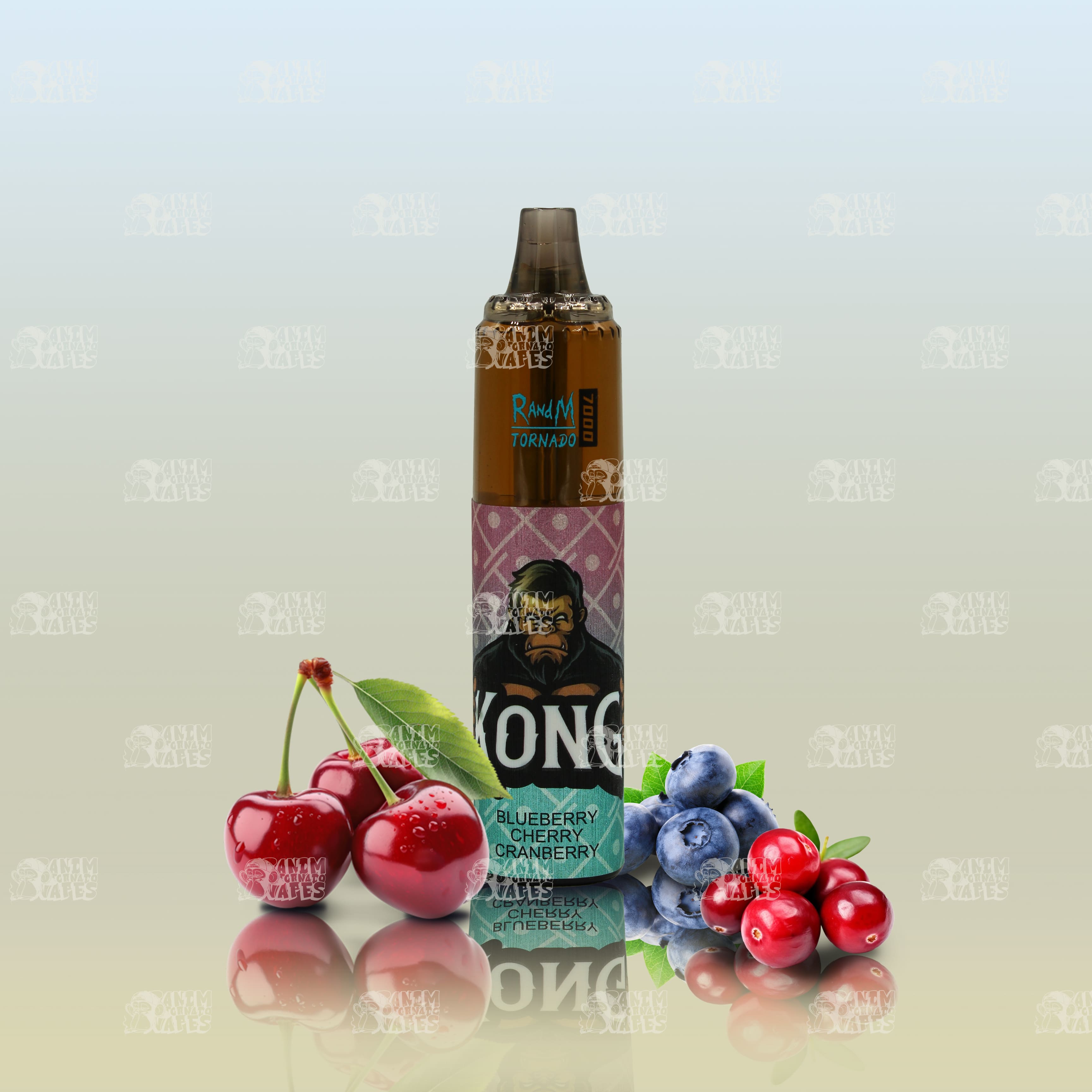 RandM Tornado 7000 Blueberry Cherry Cranberry Einweg-Vape mit 7000 Zügen und Mesh Coil