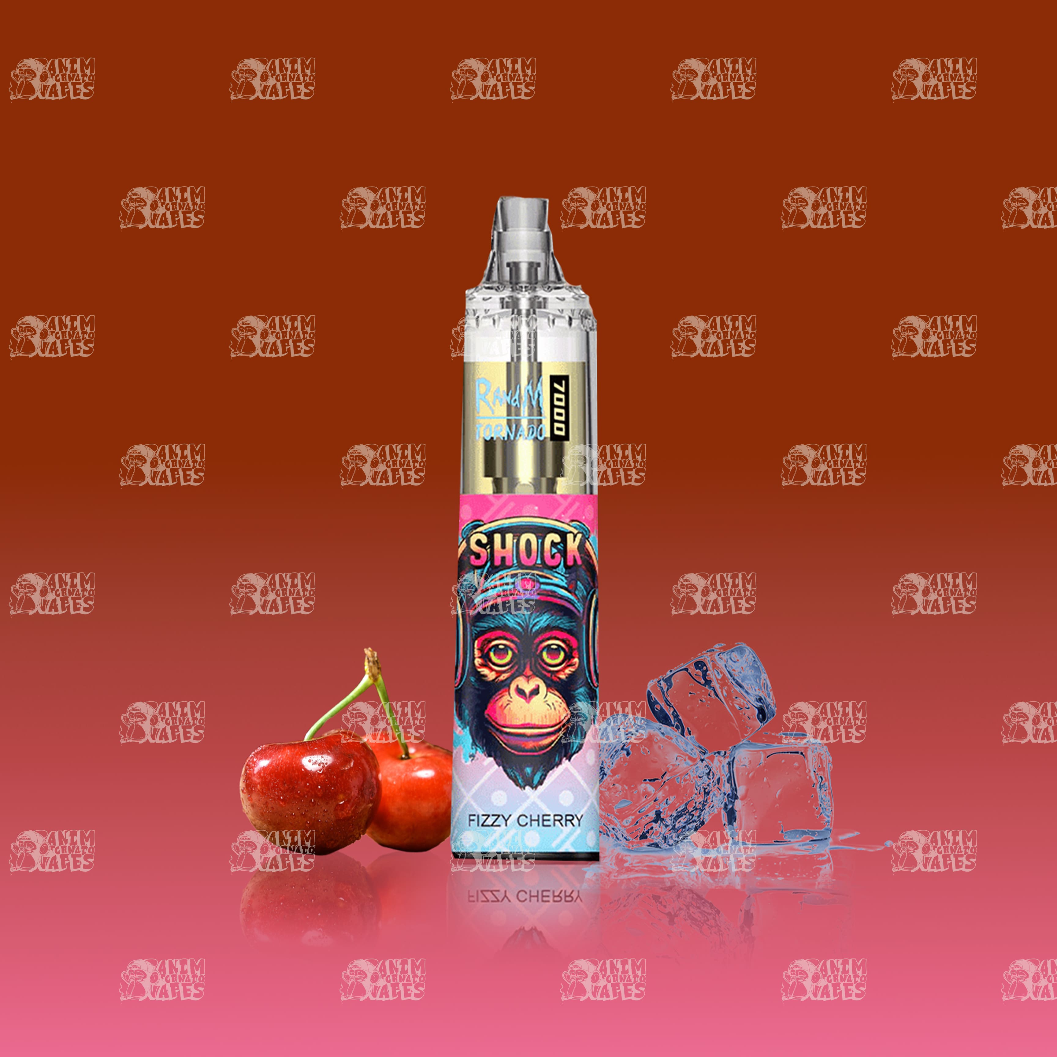 RandM Tornado 7000 Fizzy Cherry Einweg-Vape mit 7000 Zügen und Mesh Coil