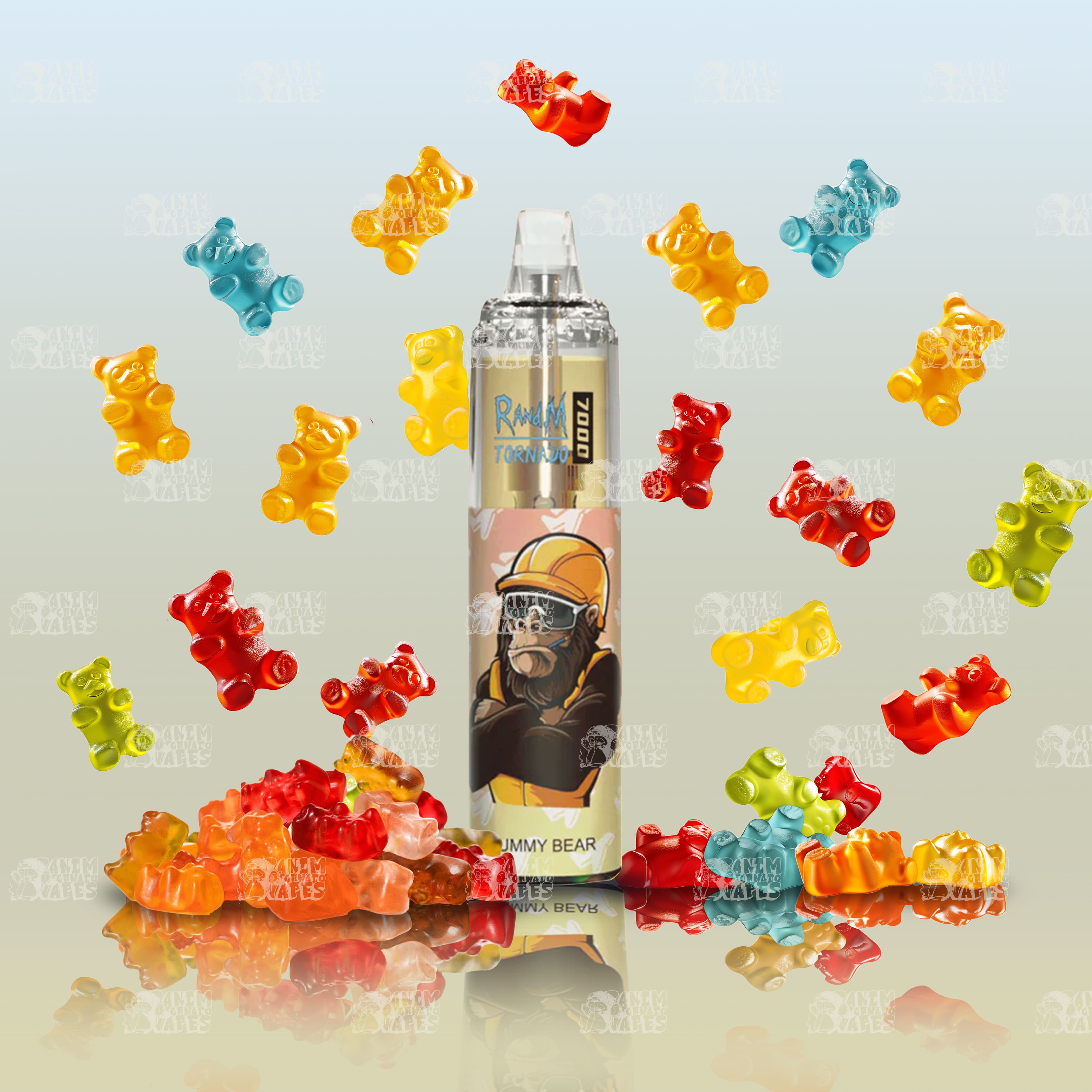 RandM Tornado 7000 Gummy Bear Einweg-Vape mit 7000 Zügen und Mesh Coil