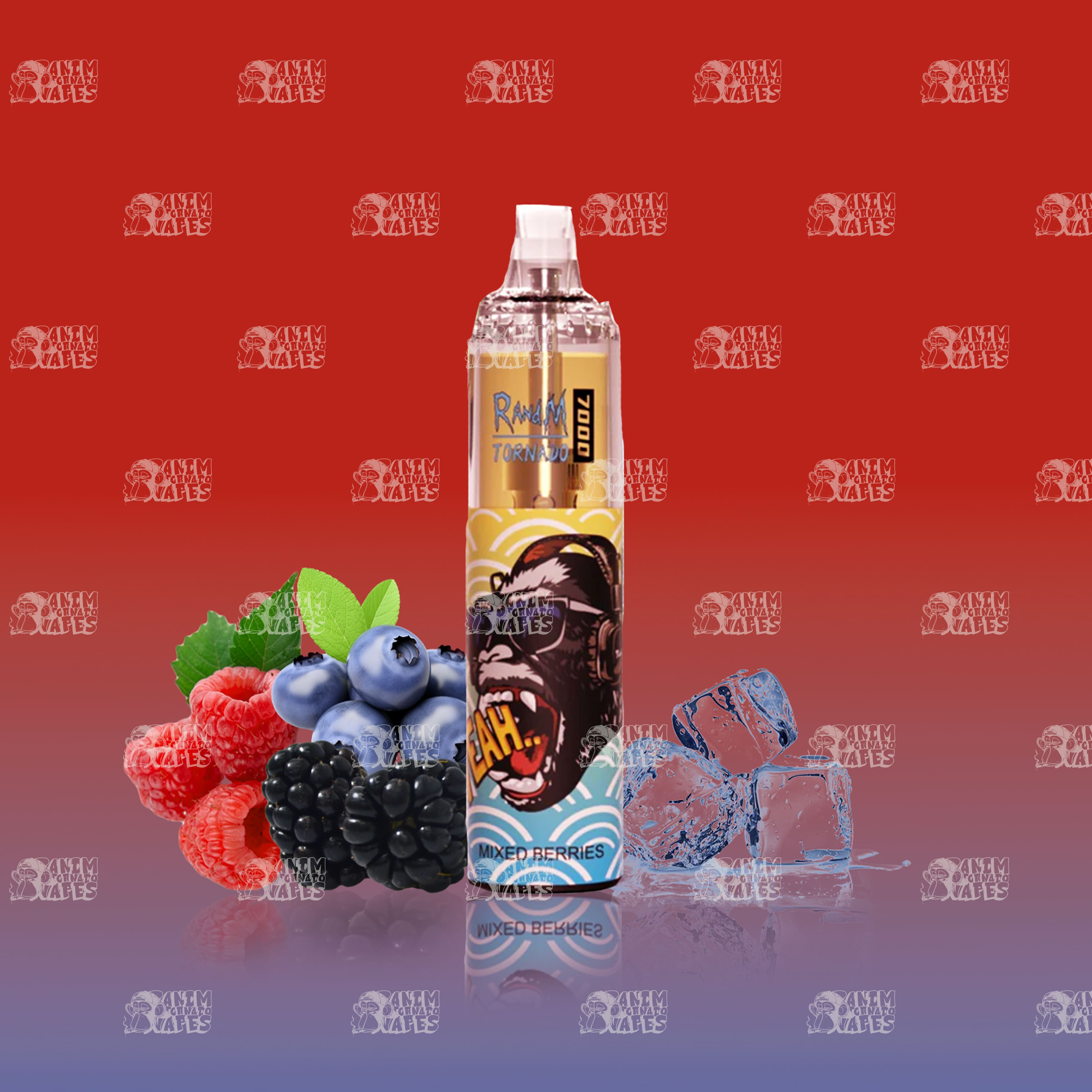 RandM Tornado 7000 Mixed Berries Einweg-Vape mit 7000 Zügen und Mesh Coil