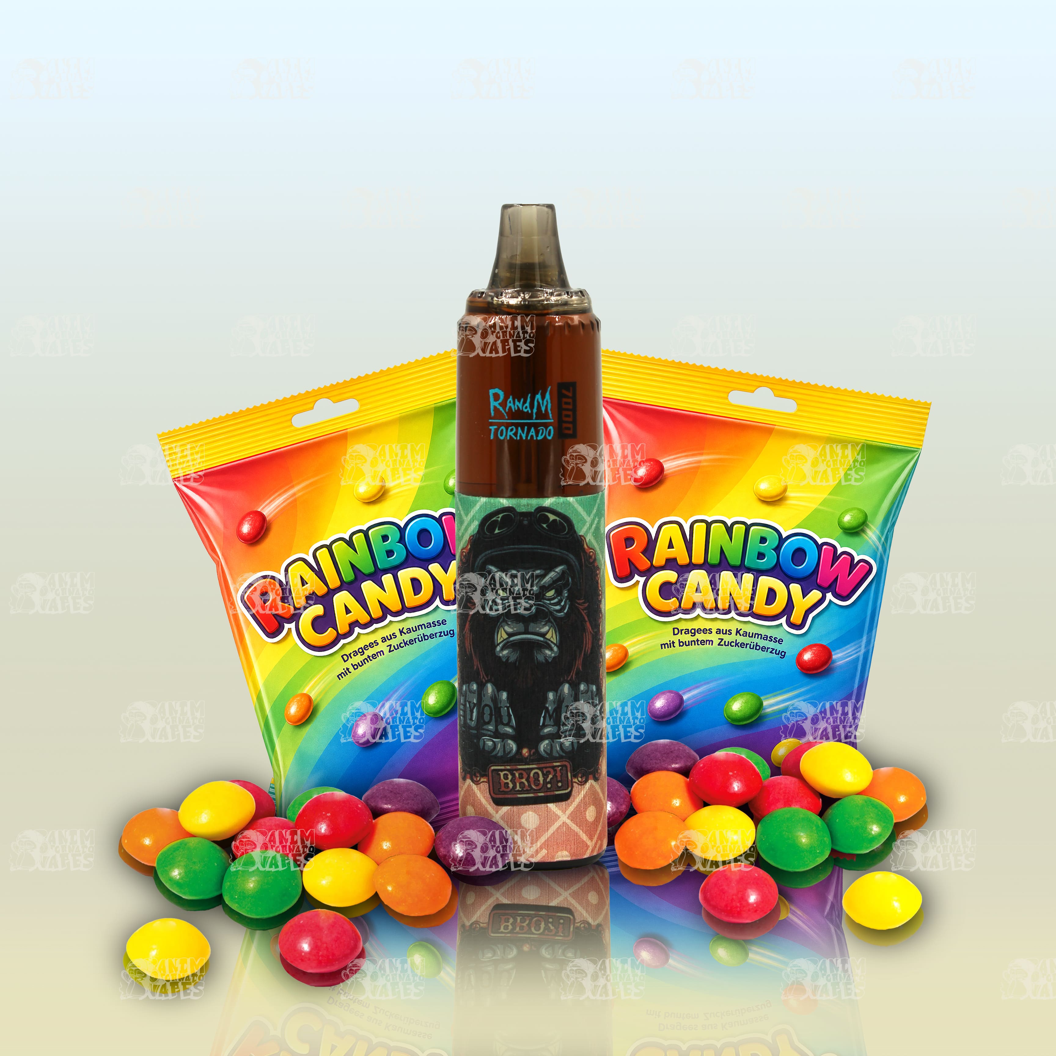 RandM Tornado 7000 Rainbow Candy Bunte Süßigkeit Einweg Vape