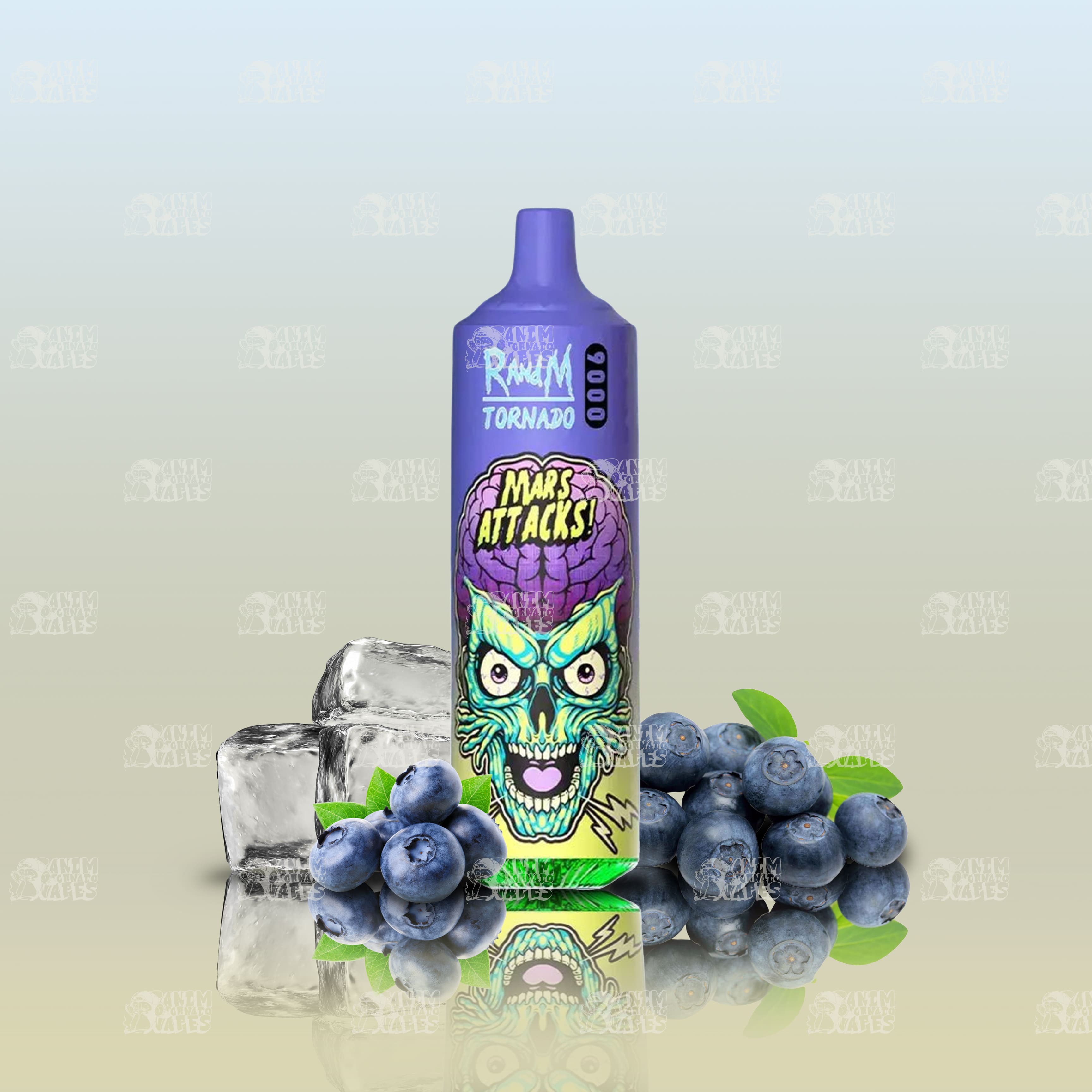 RandM Tornado 9000 Blueberry Ice Einweg-Vape mit 9000 Zügen und Mesh Coil