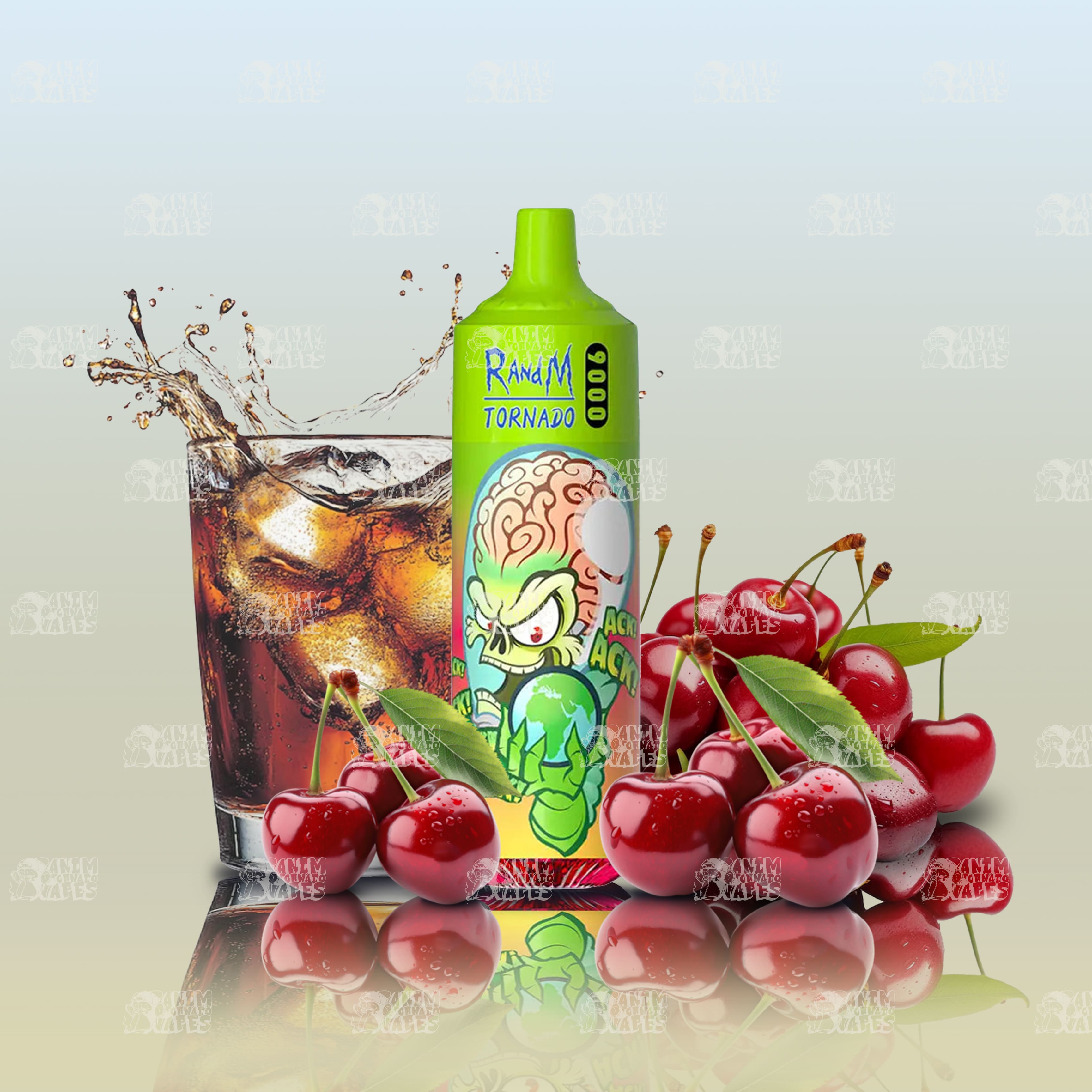 RandM Tornado 9000 Cherry Cola Einweg-Vape mit 9000 Zügen und Mesh Coil