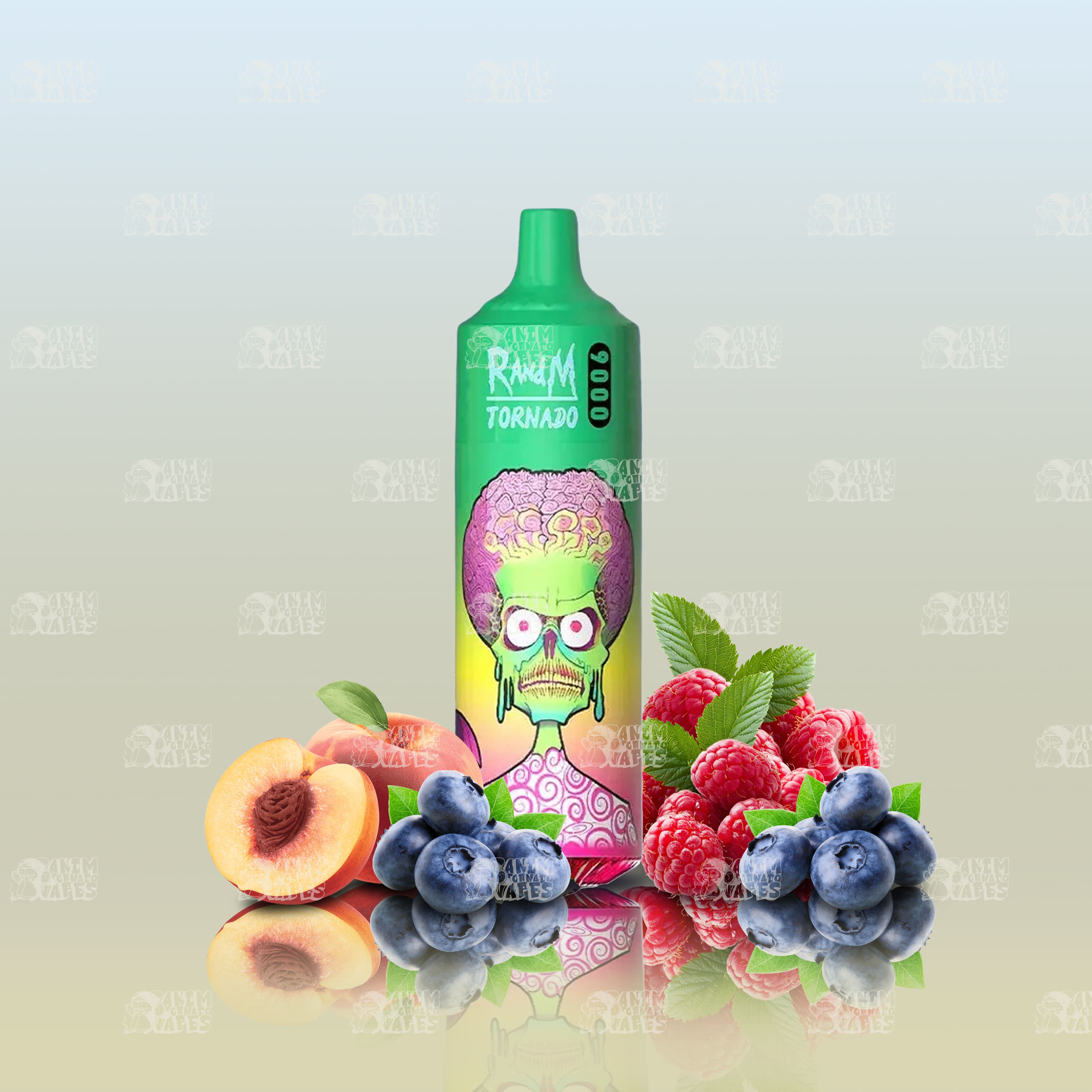 RandM Tornado 9000 Peach Berry Einweg-Vape mit 9000 Zügen und Mesh Coil